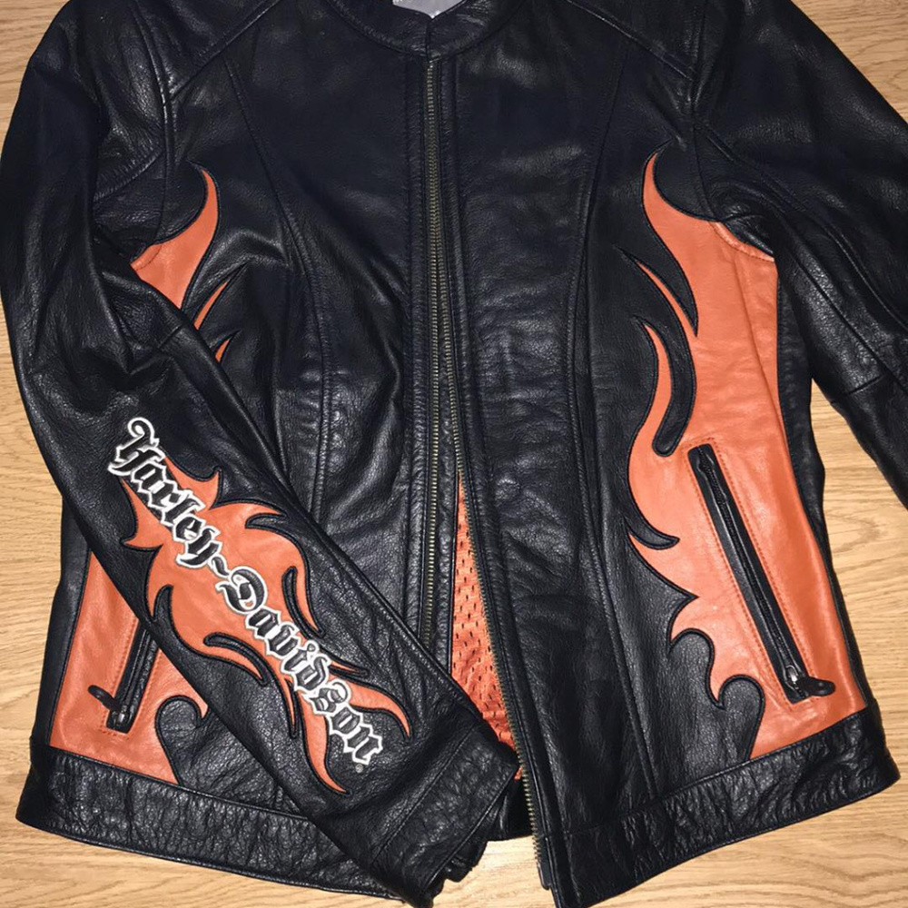 Riding leather jacket  female